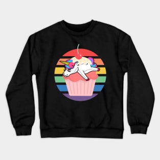 Unicorn Cake Colourful Cherry Crewneck Sweatshirt